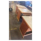 Set of 3 Wooden Office Desks with Laminate Tops