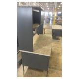 Metal Office Desk with Hutch and Four Drawers