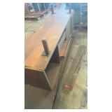 Used Wooden Office Credenza with Drawers and Cabinet Storage