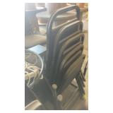 Mixed Lot of Stackable and Folding Chairs with Cushions and Armrests