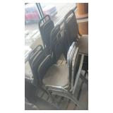 Lot of Metal Frame Stackable Banquet Chairs