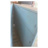 Set of 2 Double-Stacked Blue Metal Lockers