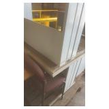 Modular Office Cubicle with Work Surface and Privacy Panels