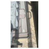 Industrial Sorting Table with Metal Storage Compartments and Rolling Base
