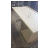 Sturdy Office Desk with Storage and Pull-Out Drawer