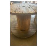 Large Wooden Industrial Spool Table