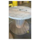 Large Wooden Cable Spool Reel Table