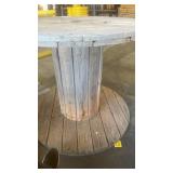 Large Wooden Cable Spool Reel Table