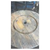 Large Wooden Cable Spool Reel for Repurposing or Industrial Use