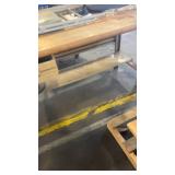 Industrial Workbench with Metal Drawer and Assorted Chair Parts