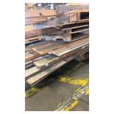 Lot of Used Lumber, Wood Pallets, and Glass Door Panels