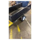Wardworks 17 Cu Ft Steel Utility Dump Trailer and Flatbed Cart