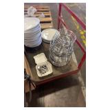 Bulk Lot of World Tableware Melamine Plates with Serving Tongs and Trays