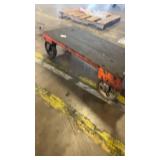 Used Heavy-Duty Industrial Platform Cart with Steel Frame