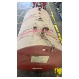Used Red 55 Gallon Steel Storage Tank with Stand