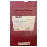 Used Red 55 Gallon Steel Storage Tank with Stand