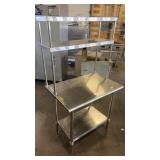 Regency Stainless Steel Work Table with Double Overshelf