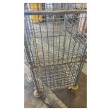 Heavy Duty Metal Rolling Wire Storage Cage with Shelves