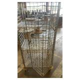 Heavy Duty Metal Rolling Wire Storage Cage with Shelves