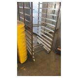 Commercial Stainless Steel Bakery Pan Rack on Casters