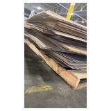 Pallet of Assorted Pegboard Panels and Metal Slatwall Trim