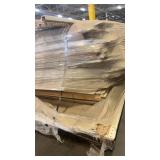 Pallet of Assorted Pegboard Panels and Metal Slatwall Trim