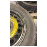 Set of 7 Bridgestone T135/80D16 and 195/65R15 Spare Tires with Steel Rims