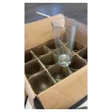 Mixed Lot of Drinking Glasses, Copper Mugs, and Metal Basket Organizers