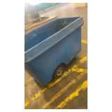Large Blue Commercial Utility Cart with Wheels