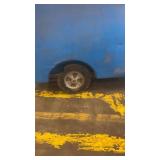 Large Blue Commercial Utility Cart with Wheels
