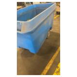 Large Blue Commercial Utility Cart with Wheels