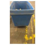 Large Blue Commercial Utility Cart with Wheels