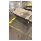Heavy Duty Industrial Wooden Platform Cart with Steel Handle