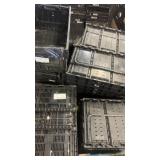 Pallet of Collapsible Plastic Bulk Storage Bins