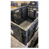 Pallet of Stackable Plastic Vented Storage Crates
