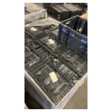 Pallet of Stackable Plastic Vented Storage Crates