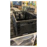 Pallet of Stackable Black Plastic Produce Crates