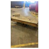 Industrial Wooden Cart with Iron Wheels