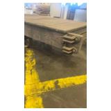 Heavy Duty Wooden Industrial Cart with Metal Wheels