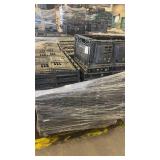Pallet of Black Plastic Collapsible Crates