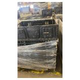 Pallet of Black Plastic Collapsible Crates