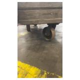 Heavy Duty Wooden Industrial Cart with Metal Wheels