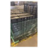 Pallet of Black Plastic Stackable Vented Crates