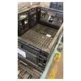 Pallet of Black Plastic Ventilated Storage Crates