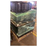 Pallet of Collapsible Black Plastic Transport Crates