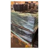 Pallet of Collapsible Black Plastic Transport Crates
