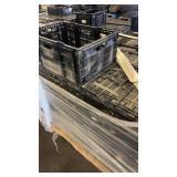 Pallet of Collapsible Plastic Storage Crates