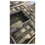 Pallet of Black Stackable Plastic Crates