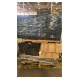 Pallet of Stackable Plastic Crates and Trays