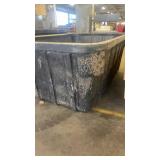 Large Black Industrial Storage Bin